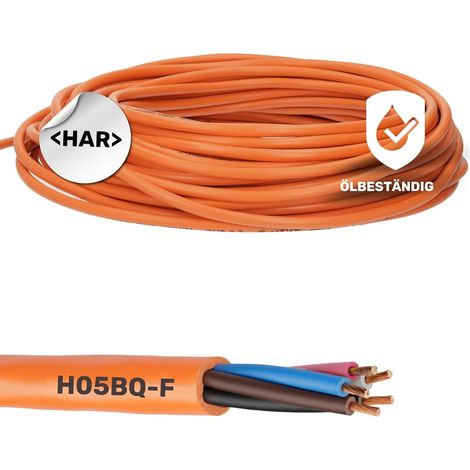 10 Meter Lapp 0013610 ÖLFLEX 550 P / H05BQ-F 2x1 mm² Anschlusskabel ohne Schutzleiter I für Baumaschinen, Elektro Handgeräte und Landwirtschaftstechnik I PUR Anschlussleitung 2X1 mm2 orange