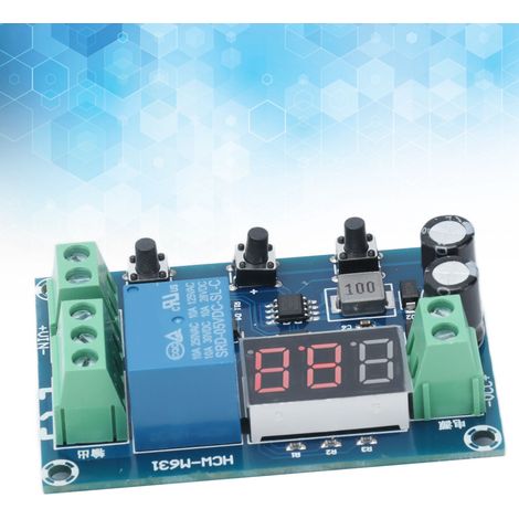 Module de charge/décharge de batterie HCW-M631 avec voltmètre intégré, protection contre les sous-tensions/surtensions et charge/décharge temporisée (1/5)