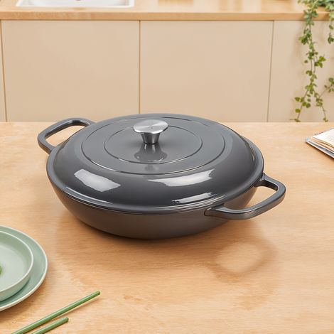 3.2L Enameled Cast Iron Pot with Lid (1/5)