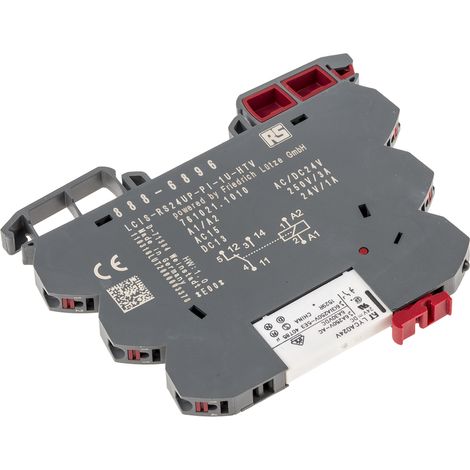 Module de relais d'interface 24V c.a. / V c.c., 1 RT, montage Rail DIN ( Prix pour Paquet de 5 ) (1/3)