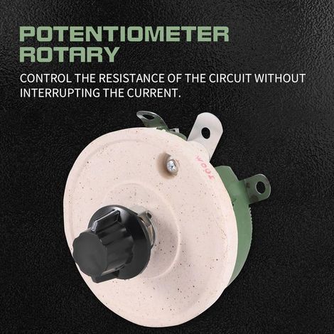 100 W 100 Ohm Rhéostat résistance rotative de fil bobinage céramique (1/4)