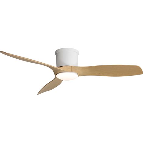 REDOM - Ventilador de techo con luz LED, mando a distancia, 6 velocidades, motor DC reversible, ABS blanco (1/5)