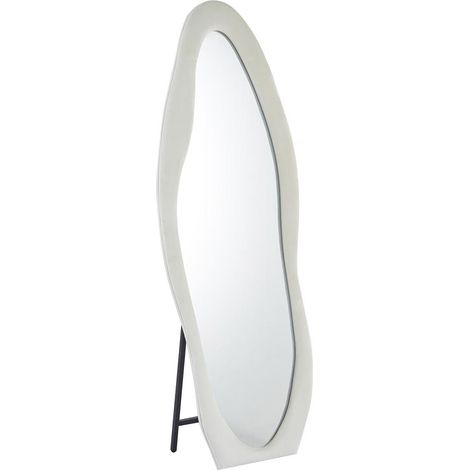 Miroir Design sur Pied "Perry" 170cm Crème