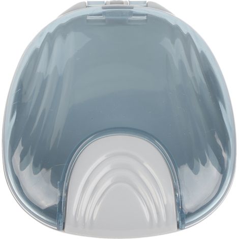 Boîte pour appareils orthodontiques, boîte de rangement portable pour dents d'adulte, boîte pour appareils dentaires, boîte pour prothèses dentaires, Invisalign bleu gazon, fond blanc, fond gris (1/5)