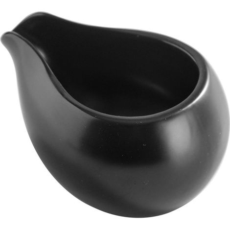 Pitcher À Lait - En Céramique - Pour Café Bar Restaurant - 9,5 X 5 X 5 Cm - Noir - 1 Pièce (1/5)