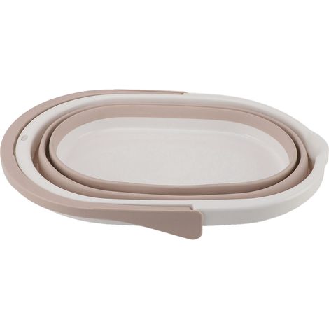 Secchio per mocio in PP resistente e pieghevole, di grande capacità, dal design portatile e con manico multifunzionale, ideale per lavare auto, case, bagni e patii, colore kaki. (1/5)