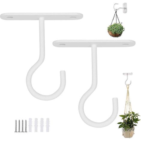 Macrame Plant Hanger Indoor Set of 2 with 4 Hooks Indoor Outdoor Hanging Planter for Plants Holder with Wood Beads & No Tassels