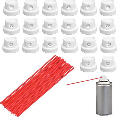 Lot de 20 tubes d'extension d'aérosol - Tête de pulvérisation de rechange - Accessoires en PVC - Tubes d'extension pour une utilisation polyvalente dans la maison et le jardin (1/5)