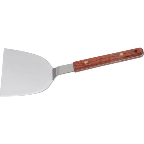 Spatule de barbecue multifonction en acier inoxydable avec manche en bois pour steak, poisson, raviolis et œufs, 105 mm / 4,1 pouces (1/5)