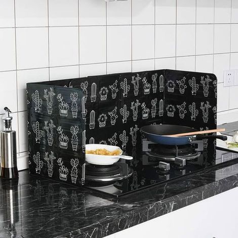 SABIR-Pare-éclaboussures pliable de cuisine en aluminium, plaque de protection anti-éclaboussures pliable pour la cuisson (1/5)