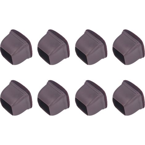 Set mit 8 Stuhlbeinschonern aus TPE, Möbelbeinkappen, Tisch- und Hockerkappen, Braun, Größe L (1/5)