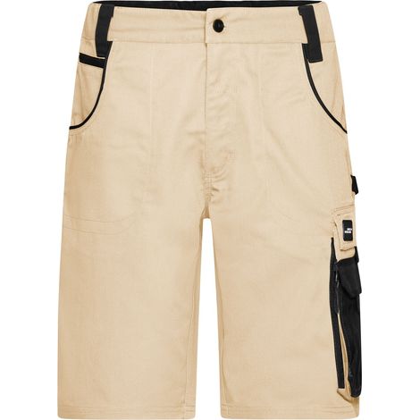 James & Nicholson Workwear Bermuda JN835 Gr. 54 stone/black (1/5)