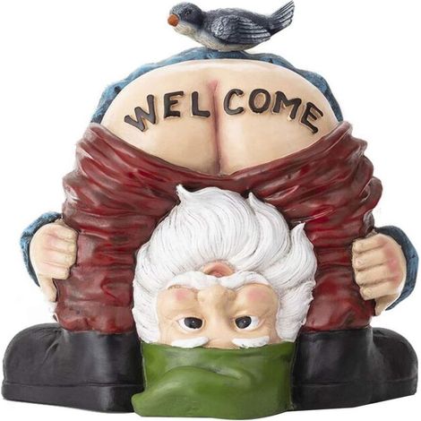 Nain De Jardin - Statue En Résine - 24 cm Hauteur - Décoration Extérieure Pour Pelouse Jardin Cour Terrasse - 1 Pièce