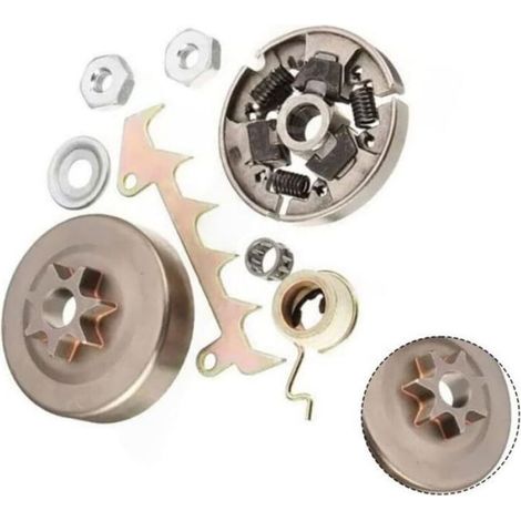Kit D Embrayage - Tronçonneuse MS250 - 8 Pièces En Métal - Pour Entretien Outils Électriques De Jardin - 1 Unité (1/4)