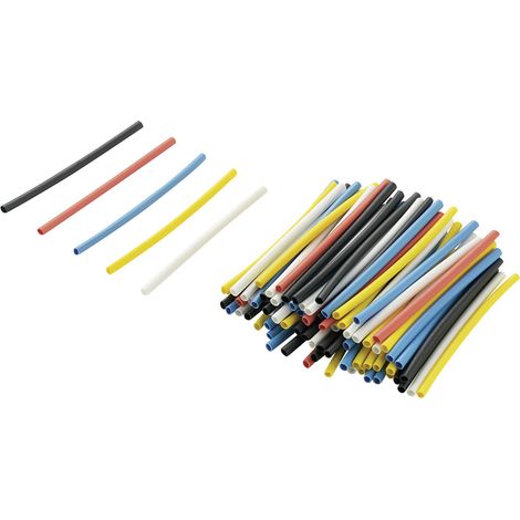 TRU COMPONENTS 1571318 Schrumpfschlauchsortiment Bunt 1.20 mm 0.60 mm Schrumpfrate:2:1 125 St.