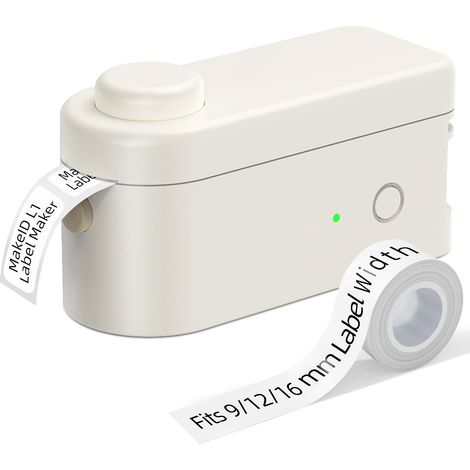 Étiqueteuse Bluetooth L1-C, Imprimante Etiquette Autocollante, Mini Imprimante Portable Thermique Compatible avec iOS Android pour l'Étiquetage de la Maison, du Bureau, Blanc (1/5)
