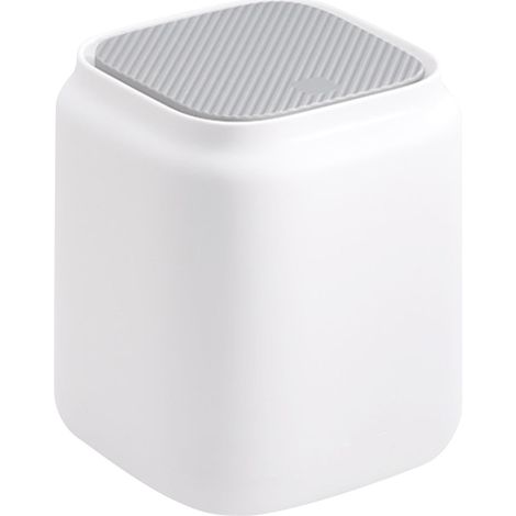 poubelle-Poubelle de Bureau à Ouverture Pressée Mini Trash Can avec Couvercle Blanc pour Maison Bureau Chambre Décoration (1/4)
