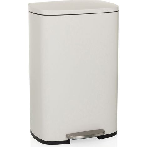 Collecteur de déchets / poubelle CLEAN XV 50 L acier beige hjh OFFICE (1/5)