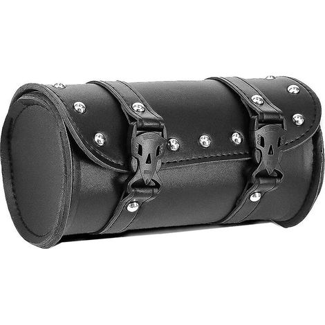 Sacoche de guidon pour moto, sacoche à outils en PU pour fourche de moto, sacoche à outils pour fourche avant de moto avec 2 sangles (1/5)