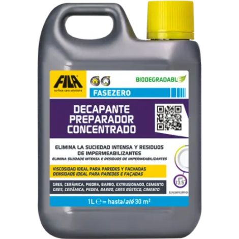 Fasezero: Decapante Preparador Concentrado para Superficies / Caja 12 un 1 L / Detergente