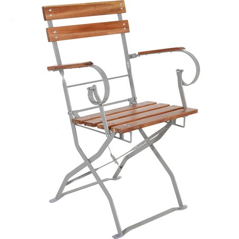 Biergarten Sessel mit Armlehne Akazie-MBG1001