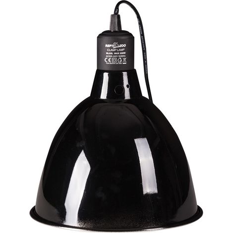 Portalámparas con pantalla para bombilla calefactora UVB E27 200W cerámica de alta calidad (1/5)