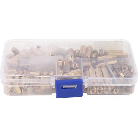 180-teiliges Set M4 Messing-Abstandshalter-Schrauben mit Muttern und Innensechskant