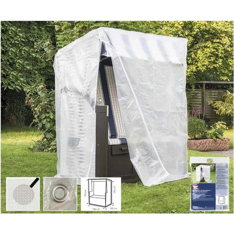 Copertura Trasparente per Sdraio da Spiaggia, 130x100x170/134cm (1/2)
