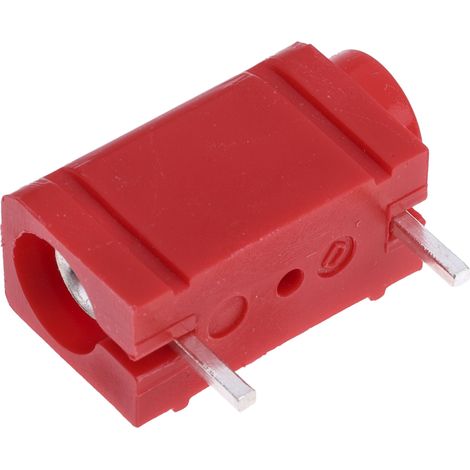 Support de test 4 mm RS PRO Rouge Femelle 10A 50V (1/3)