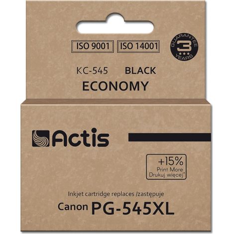 Cartouche d'encre Actis KC-545 (remplacement pour Canon PG-545XL Supreme 15 ml 207 pages noir).