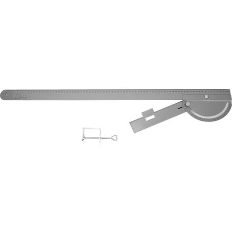 Rapporteur d'angle 140° en acier inoxydable, guide de mesure d'angle 77 cm pour menuiserie.