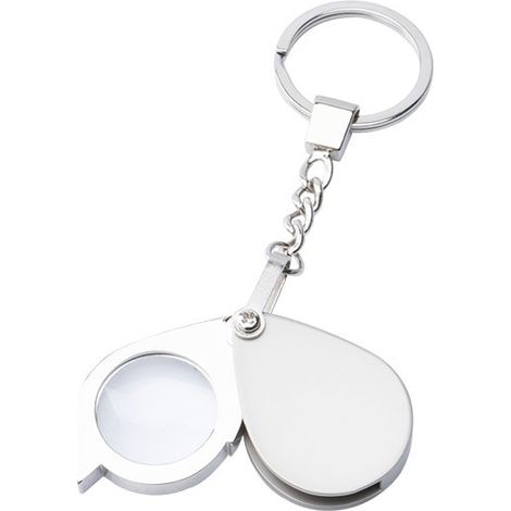 Loupe de poche pliable en verre pour bijoux, grossissement 30x, mini loupe HD, porte-clés en métal
