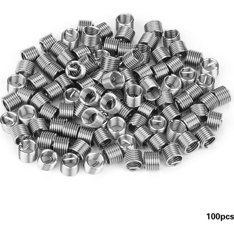 100 inserts M5 inox SS304 filetage hélicoïdal spirale (M50.81.5 D) (1/5)