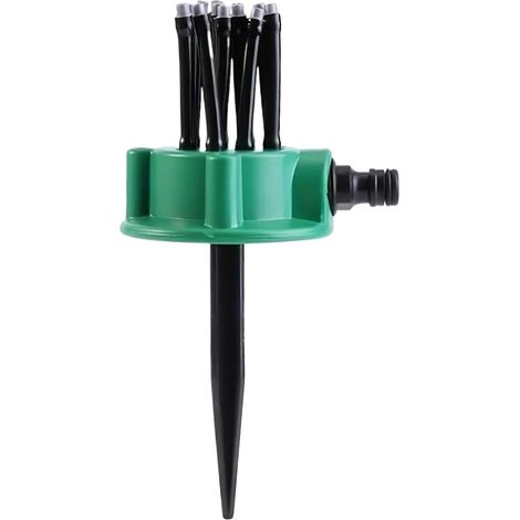 Arroseur Pelouse Système D'irrigation Rotatif sur Piquet 360° Arroseurs De Pelouse Pour Grand Jardin Arrosage de en extérieur, terrasse, massif surélevé, paysage, jardinage et lavage (1/5)