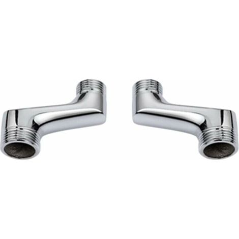 Raccord coudé douche laiton réducteur G1/2 à G3/4 – Fixation murale – Galvanoplastie multicouche résistante à la corrosion