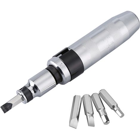 Jeu de 14 tournevis à chocs 1/2", coffret métal avec outil manuel réversible, pour réparations et bricolage, lot complet. (1/5)