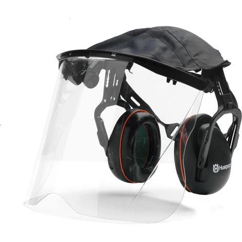 HUSQVARNA Cuffia cuffie protettive di protezione 27Db con visiera a norma EN1731 (1/3)