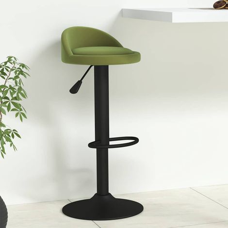 vidaXL Tabouret de bar Vert clair Velours (1/5)