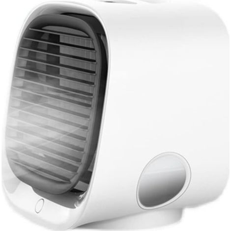 Ventilateur Refroidisseur d'Air Portable, Rafraîchisseur Humidificateur Purificateur pour Bureau Chambre Été, Blanc -KZQ (1/4)