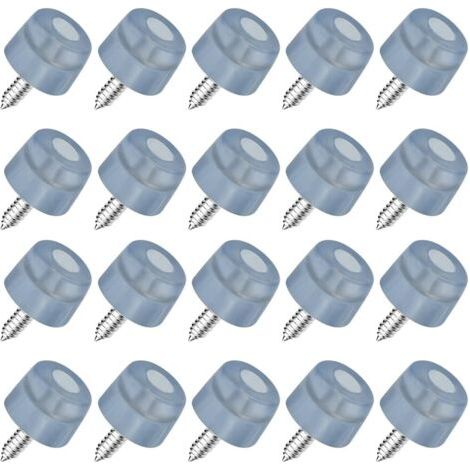 20 PCS Pieds de chaise en caoutchouc à visser 20 18 14mm Antidérapant pour meubles protection anti-vibration avec vis pour meubles armoires bureaux tables canapés