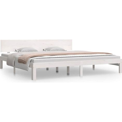 Maison Exclusive - Giroletto Bianco in Legno Massello di Pino 200x200 cm (1/5)