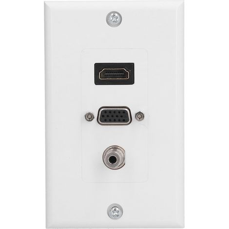 Prise murale audio-vidéo avec connecteur F 3,5 mm, port multimédia, panneau vidéo composite résistant à l'usure (1/5)