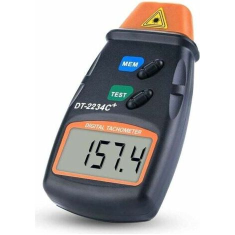 Tachymètre numérique sans contact – Plage de mesure 2,5 à 99 999 tr/min – Résolution 0,1 tr/min – 3 bandes réfléchissantes incluses - 999RPM