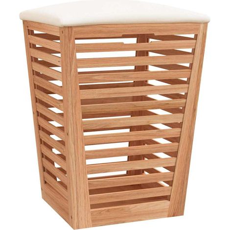 Bathroom Stool 40.5x40.5x56 cm Solid Wood Walnut vidaXL