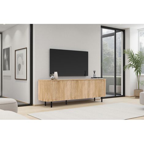 Meuble TV contemporain 180 cm chêne cadiz Marley (1/5)
