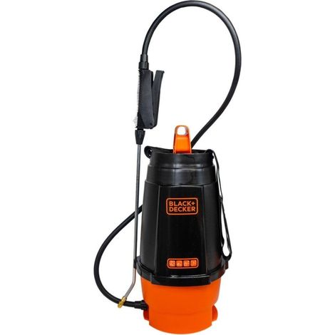 Black & Decker – Pulvérisateur à pression 6L – Lance en aluminium 50 cm – Pression max 3 bars – Buse réglable en laiton pour application précise