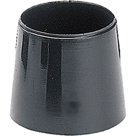 Verstärkter runder Endkappe "CNT01" aus schwarzem Polyethylen Ø1,6x2,4cm (25 Stück) MICEL