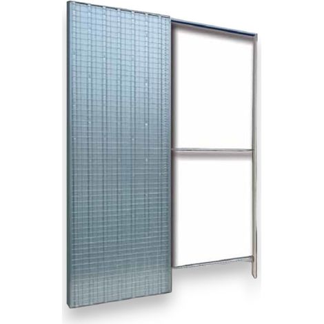 Controtelaio intonaco per porte a scomparsa in lamiera con spessore 105 mm - 80x210 cm