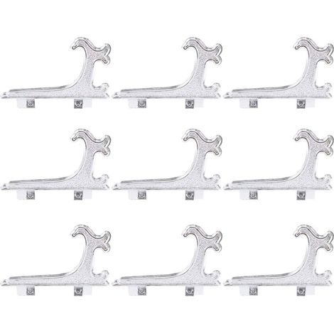 Support Assiette - Plastique Pliable Argenté - Pour Exposition Photo Et Décoration - Lot De 12 (1/5)
