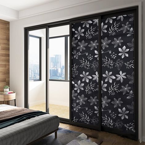 Autocollant Vitre Opacifiant - Film Anti-Regard PVC Autocollant pour Salle de Bain Fenêtre Isolation Thermique - AR820 (1/5)